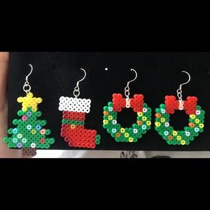 Christmas earrings~~ handmade